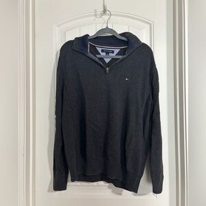 Dark Grey Tommy Hilfiger Half-Zip Sweater